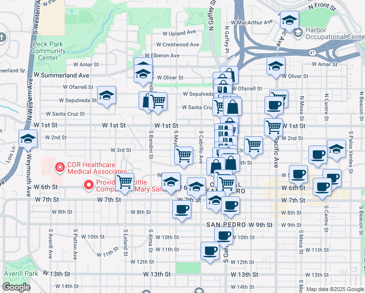 map of restaurants, bars, coffee shops, grocery stores, and more near 862 West 2nd Street in Los Angeles