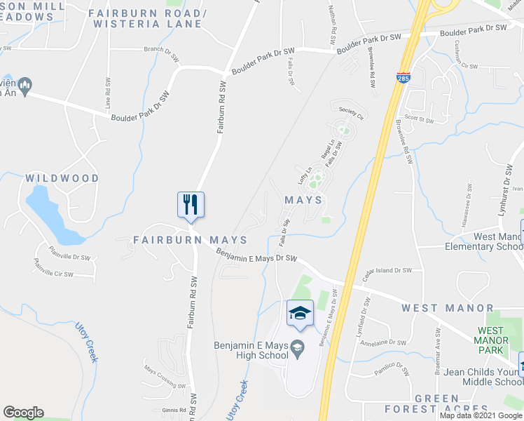 map of restaurants, bars, coffee shops, grocery stores, and more near 743 Celeste Lane in Atlanta