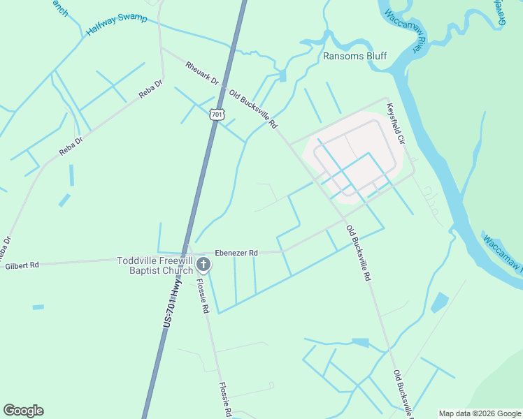 map of restaurants, bars, coffee shops, grocery stores, and more near 440 Shephard Lane in Conway