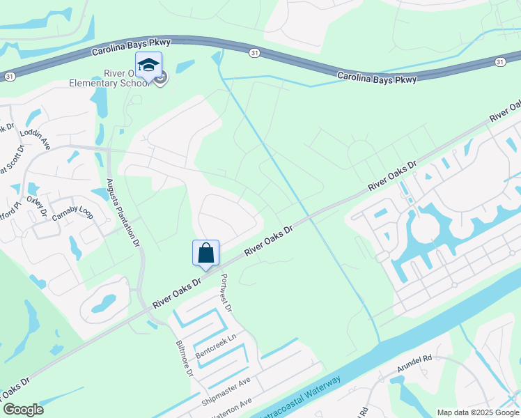 map of restaurants, bars, coffee shops, grocery stores, and more near 135 Kayla Street in Myrtle Beach