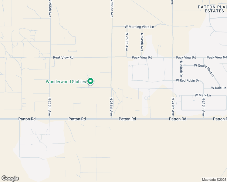 map of restaurants, bars, coffee shops, grocery stores, and more near 25110 West Dale Lane in Wittmann