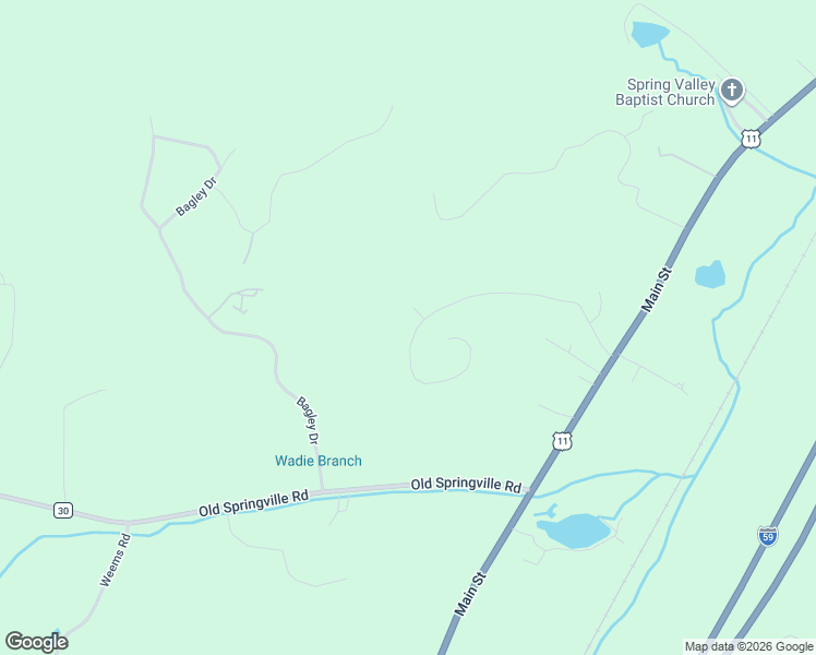 map of restaurants, bars, coffee shops, grocery stores, and more near 495 Ronny Lane in Springville