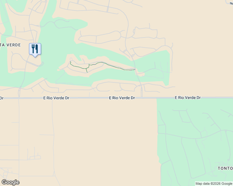map of restaurants, bars, coffee shops, grocery stores, and more near 17964 East Silver Sage Lane in Rio Verde