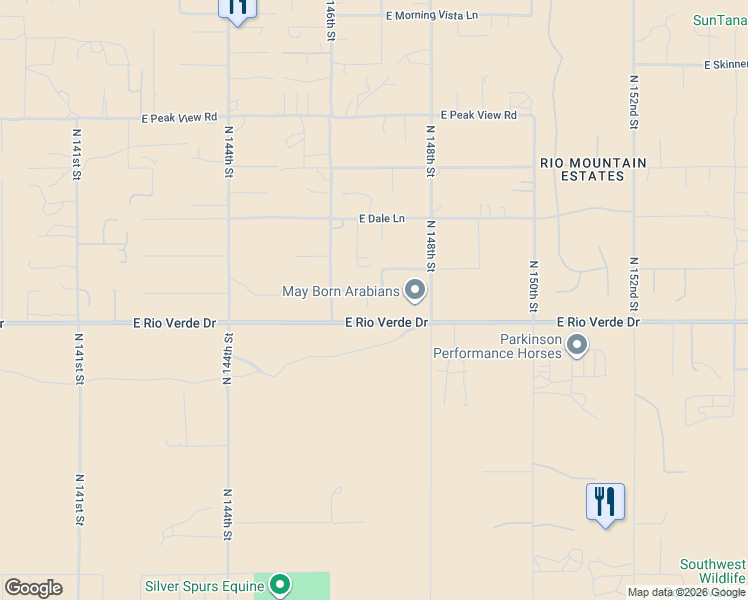 map of restaurants, bars, coffee shops, grocery stores, and more near 14625 East Desert Vista Trail in Scottsdale
