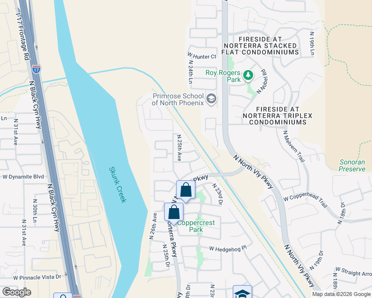 map of restaurants, bars, coffee shops, grocery stores, and more near 2409 West Cordia Lane in Phoenix