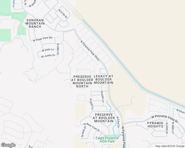 map of restaurants, bars, coffee shops, grocery stores, and more near 28431 North 65th Lane in Phoenix