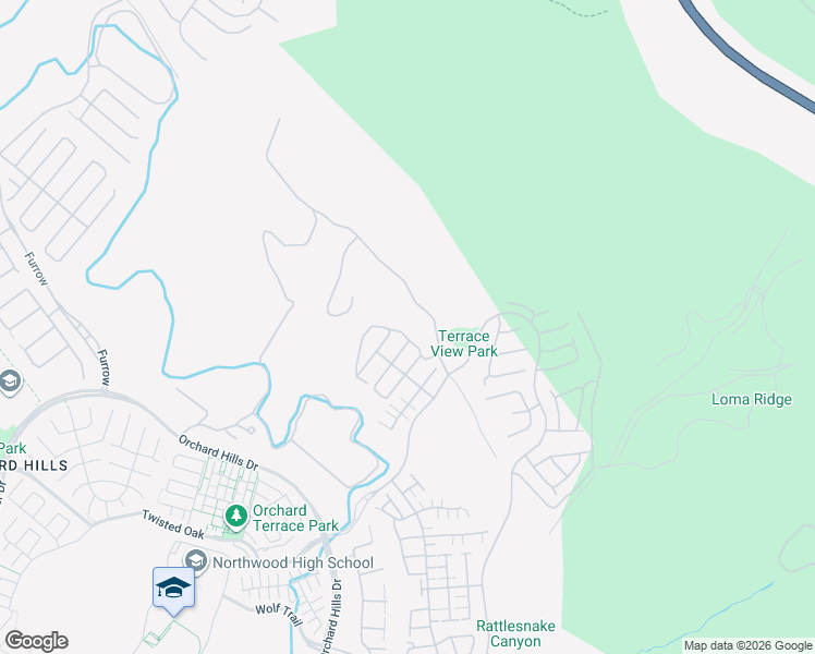 map of restaurants, bars, coffee shops, grocery stores, and more near Orchard Hills in Irvine