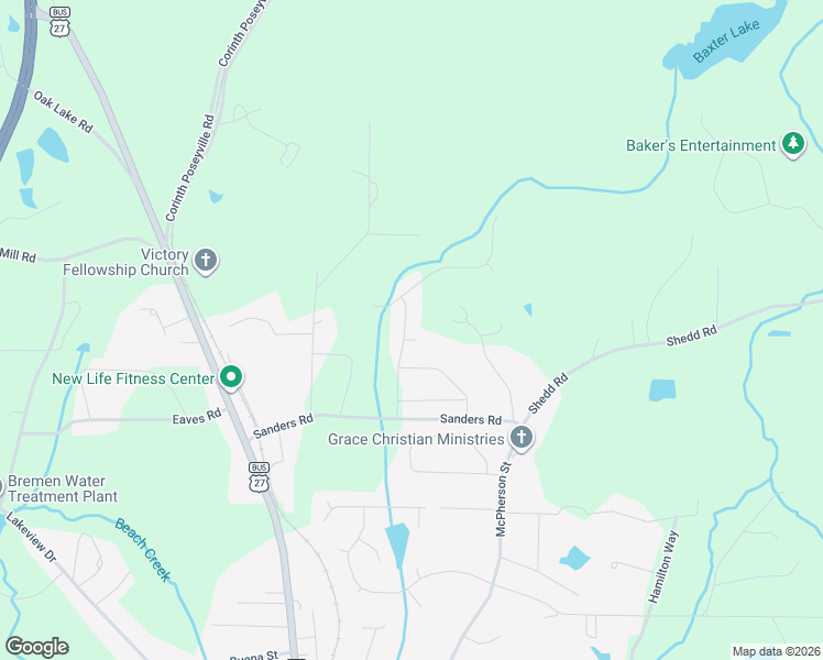 map of restaurants, bars, coffee shops, grocery stores, and more near 258 Kris Street in Bremen