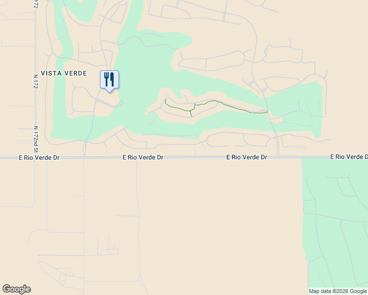 map of restaurants, bars, coffee shops, grocery stores, and more near 17772 East Silver Sage Lane in Rio Verde
