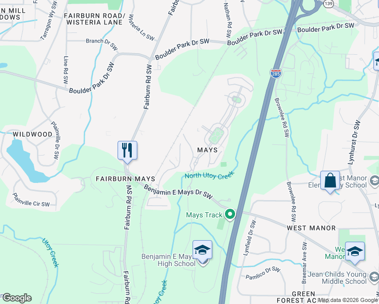 map of restaurants, bars, coffee shops, grocery stores, and more near 712 Celeste Lane in Atlanta
