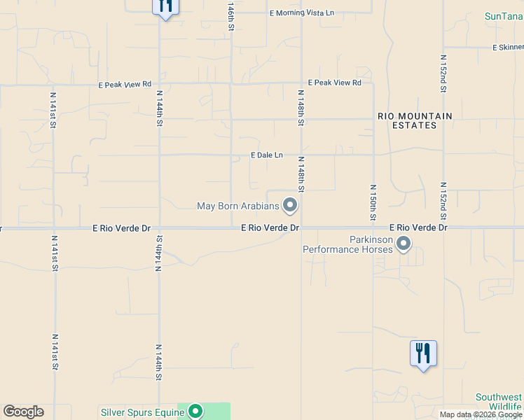 map of restaurants, bars, coffee shops, grocery stores, and more near 14625 East Desert Vista Trail in Scottsdale