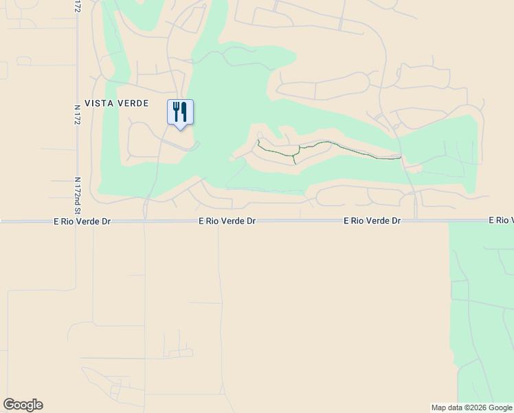 map of restaurants, bars, coffee shops, grocery stores, and more near 17716 East Silver Sage Lane in Rio Verde