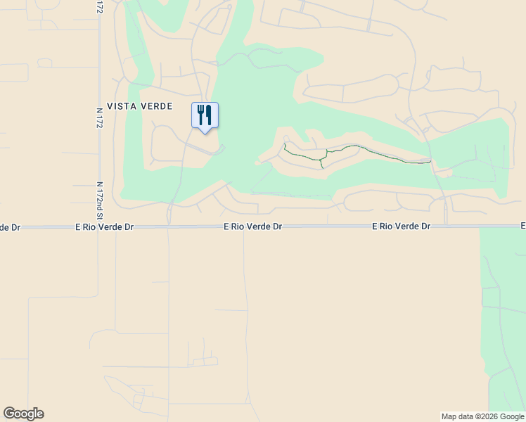 map of restaurants, bars, coffee shops, grocery stores, and more near 17662 Blaze Lane in Rio Verde
