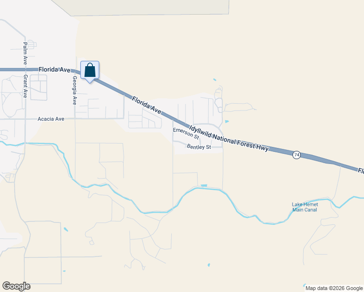 map of restaurants, bars, coffee shops, grocery stores, and more near 26111 Parmelee Ct in Hemet