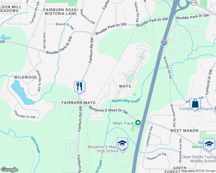 map of restaurants, bars, coffee shops, grocery stores, and more near 712 Celeste Lane in Atlanta