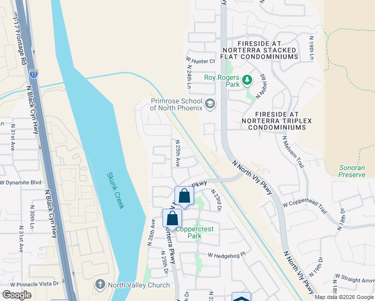map of restaurants, bars, coffee shops, grocery stores, and more near 2409 West Cordia Lane in Phoenix