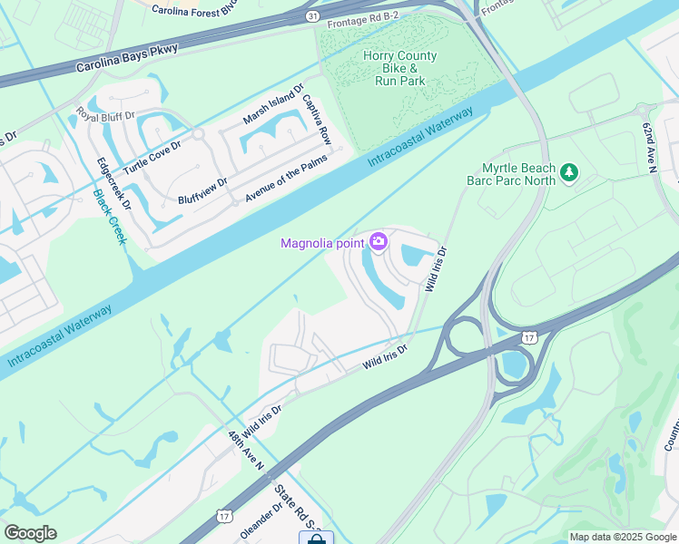 map of restaurants, bars, coffee shops, grocery stores, and more near 4874 Luster Leaf Circle in Myrtle Beach