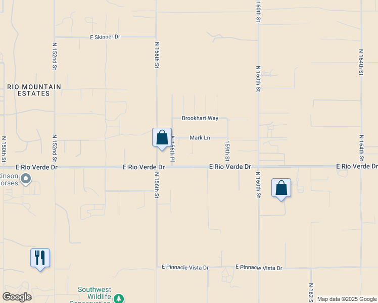 map of restaurants, bars, coffee shops, grocery stores, and more near 28308 North 157th Place in Scottsdale