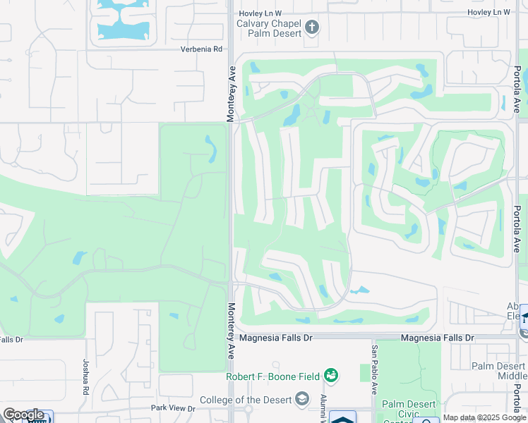 map of restaurants, bars, coffee shops, grocery stores, and more near 293 Serena Drive in Palm Desert