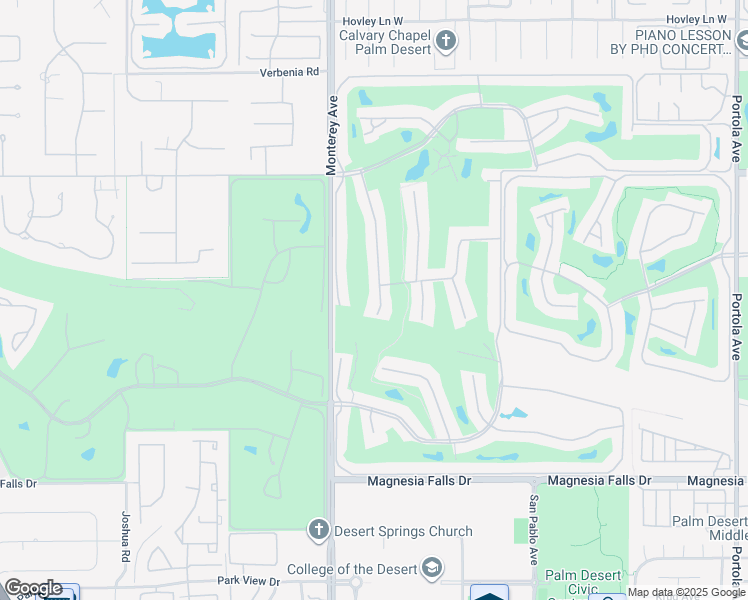 map of restaurants, bars, coffee shops, grocery stores, and more near 285 Serena Drive in Palm Desert