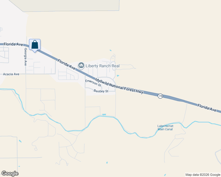 map of restaurants, bars, coffee shops, grocery stores, and more near 26076 Speer Court in Hemet
