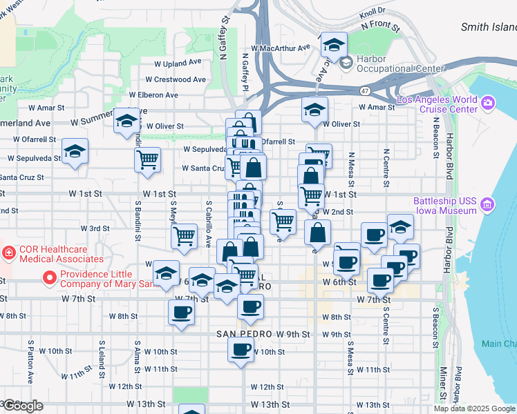 map of restaurants, bars, coffee shops, grocery stores, and more near 664 West 2nd Street in Los Angeles