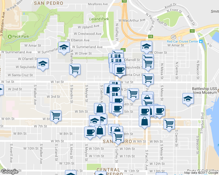 map of restaurants, bars, coffee shops, grocery stores, and more near 750 West 2nd Street in Los Angeles