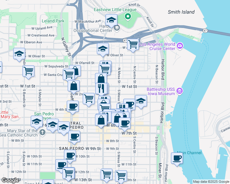 map of restaurants, bars, coffee shops, grocery stores, and more near 424 West 2nd Street in Los Angeles
