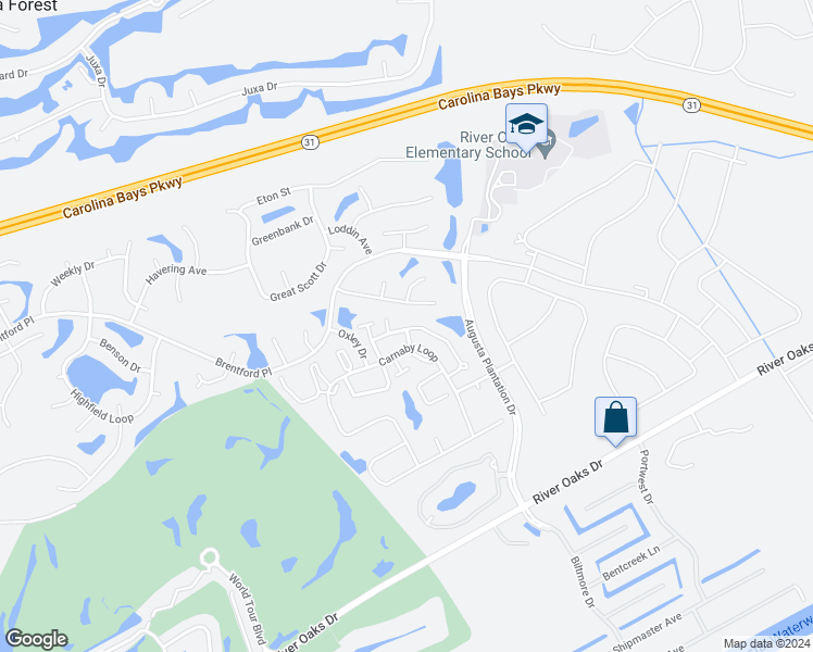 map of restaurants, bars, coffee shops, grocery stores, and more near 1005 Balmore Drive in Myrtle Beach