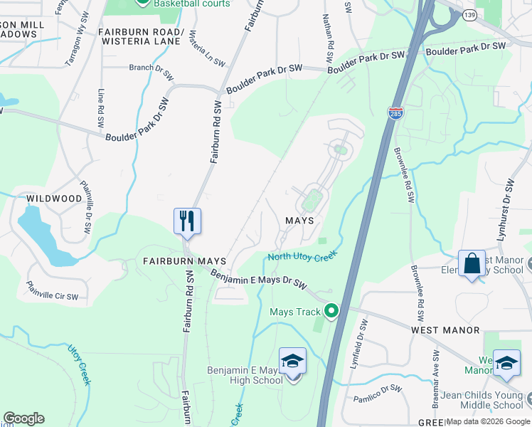 map of restaurants, bars, coffee shops, grocery stores, and more near 708 Celeste Lane in Atlanta