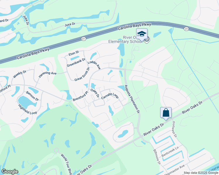 map of restaurants, bars, coffee shops, grocery stores, and more near 1005 Balmore Drive in Myrtle Beach
