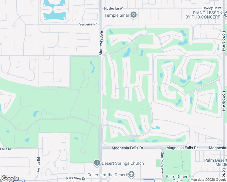 map of restaurants, bars, coffee shops, grocery stores, and more near 279 Serena Drive in Palm Desert