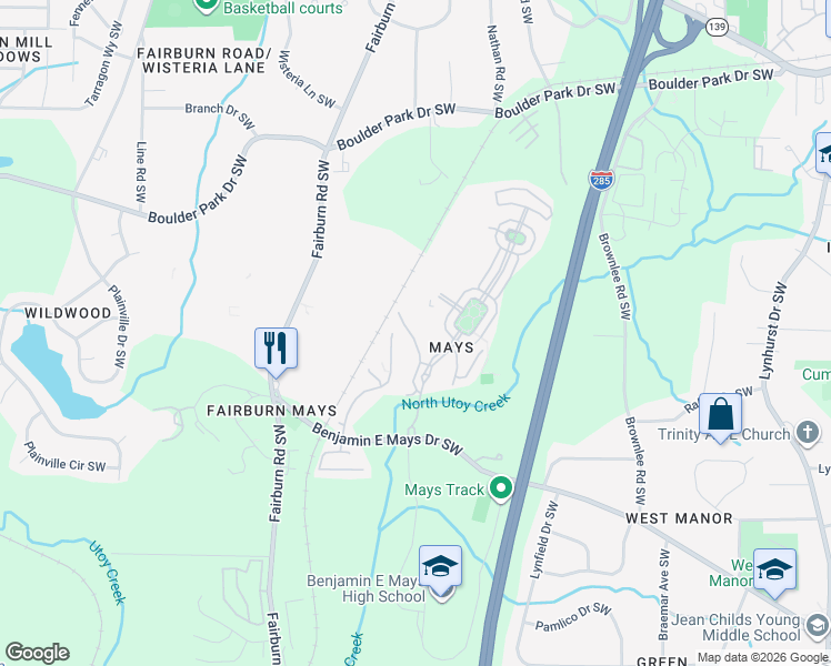 map of restaurants, bars, coffee shops, grocery stores, and more near 712 Celeste Lane in Atlanta