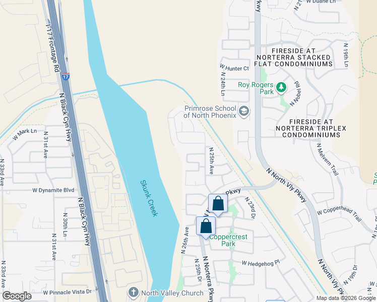 map of restaurants, bars, coffee shops, grocery stores, and more near 2542 West Cordia Lane in Phoenix