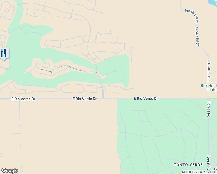 map of restaurants, bars, coffee shops, grocery stores, and more near 29005 N Verde River Way E in Rio Verde