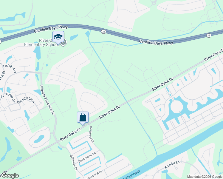map of restaurants, bars, coffee shops, grocery stores, and more near 135 Kayla Street in Myrtle Beach