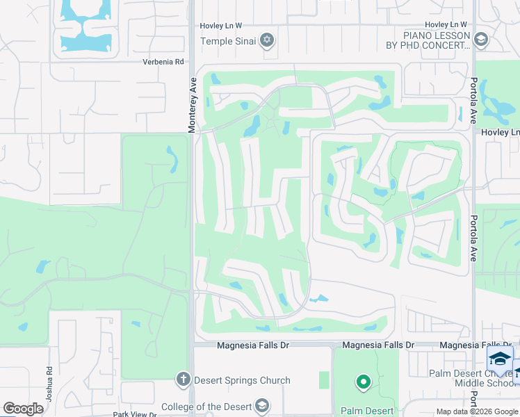 map of restaurants, bars, coffee shops, grocery stores, and more near 290 San Vincente Circle in Palm Desert