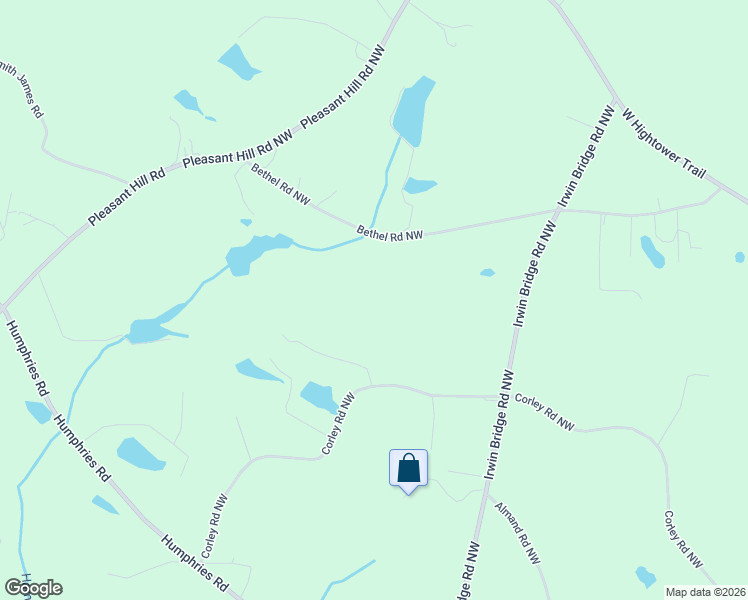map of restaurants, bars, coffee shops, grocery stores, and more near 1011 Corley Road Northwest in Conyers