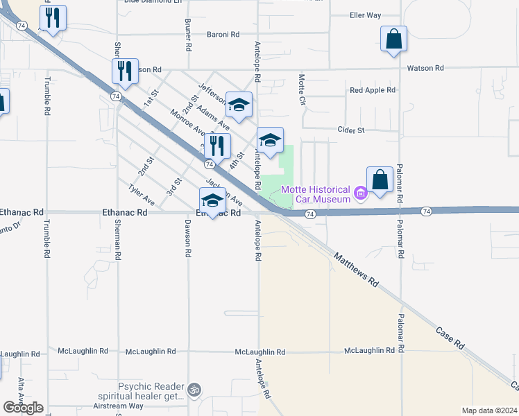 map of restaurants, bars, coffee shops, grocery stores, and more near in 