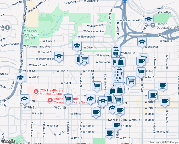 map of restaurants, bars, coffee shops, grocery stores, and more near 930 West 2nd Street in Los Angeles
