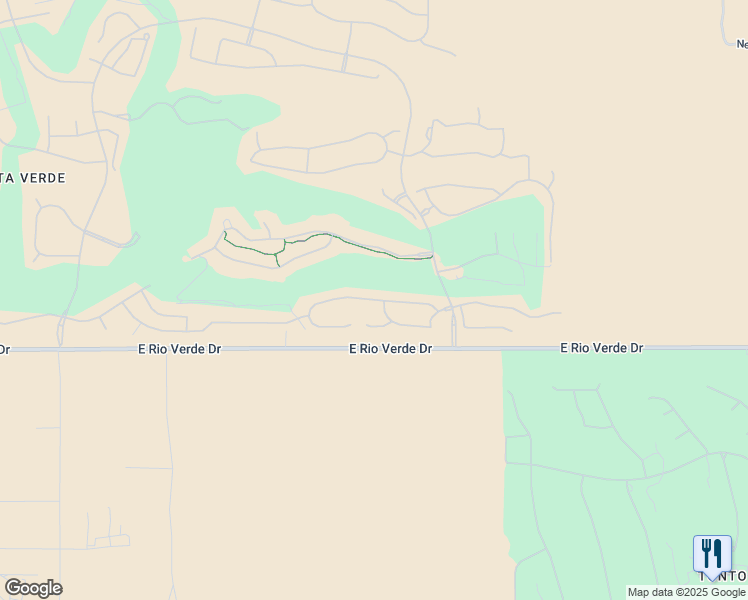 map of restaurants, bars, coffee shops, grocery stores, and more near East Vista Desierto in Rio Verde