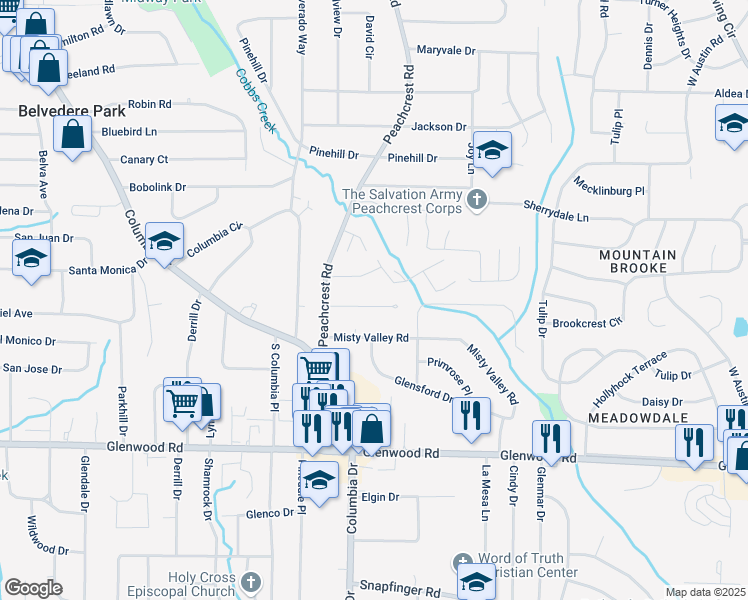 map of restaurants, bars, coffee shops, grocery stores, and more near 3382 Phillip Circle in Decatur