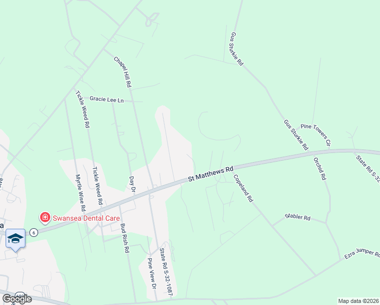 map of restaurants, bars, coffee shops, grocery stores, and more near 945 Saint Matthews Road in Swansea