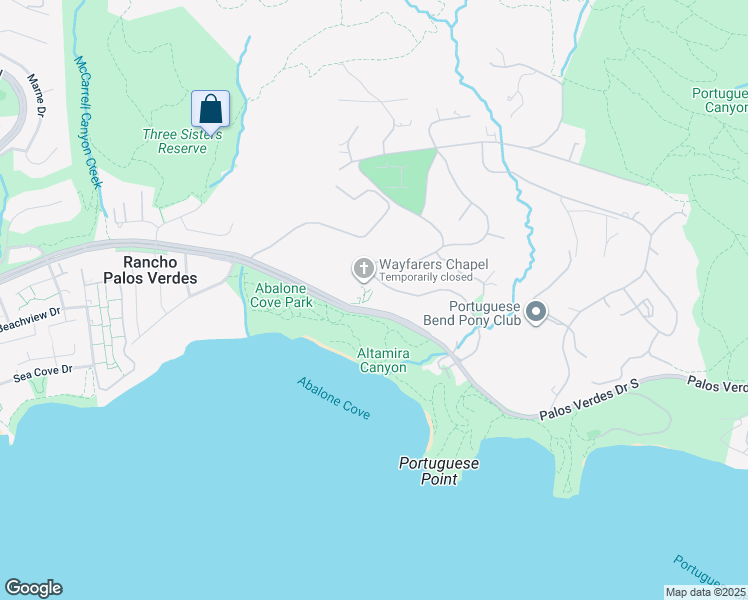 map of restaurants, bars, coffee shops, grocery stores, and more near 5755 Palos Verdes Drive South in Rancho Palos Verdes