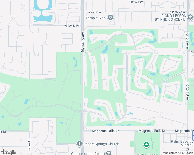 map of restaurants, bars, coffee shops, grocery stores, and more near 276 Serena Drive in Palm Desert