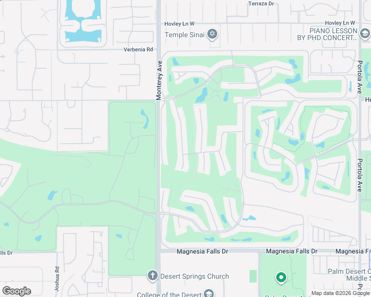 map of restaurants, bars, coffee shops, grocery stores, and more near 276 Serena Drive in Palm Desert