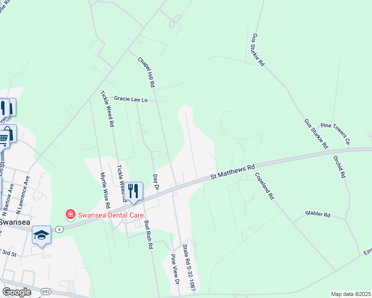 map of restaurants, bars, coffee shops, grocery stores, and more near 140 Graceland Court in Swansea