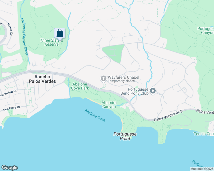 map of restaurants, bars, coffee shops, grocery stores, and more near 5755 Palos Verdes Drive South in Rancho Palos Verdes