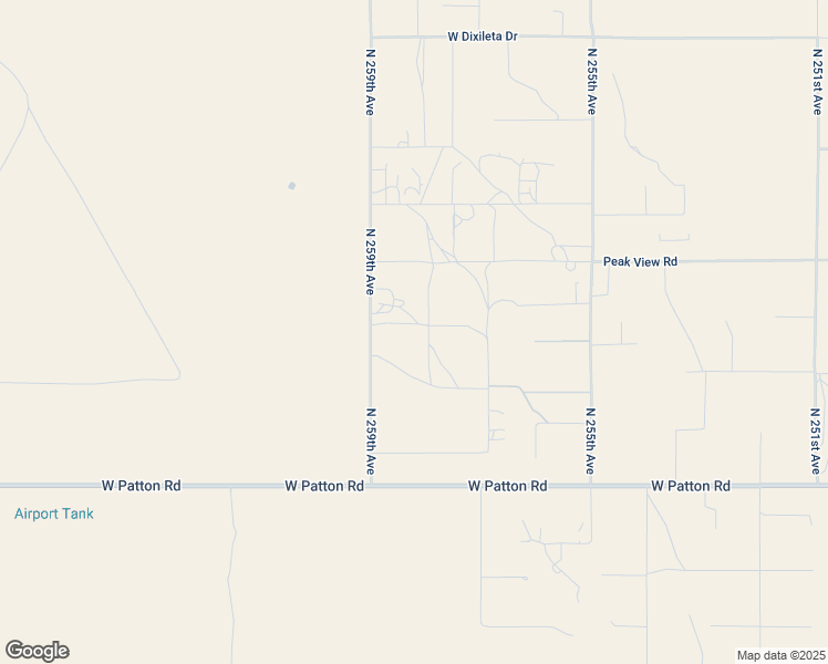 map of restaurants, bars, coffee shops, grocery stores, and more near 28817 North 259th Avenue in Wittmann