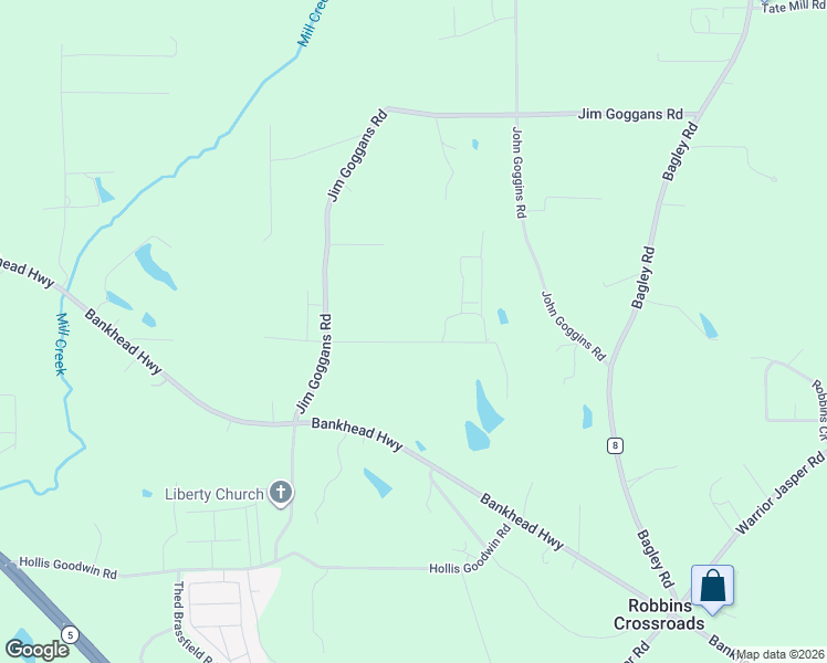 map of restaurants, bars, coffee shops, grocery stores, and more near 4993 Bryson Road in Dora